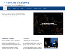 Tablet Screenshot of anewkindoflistening.com